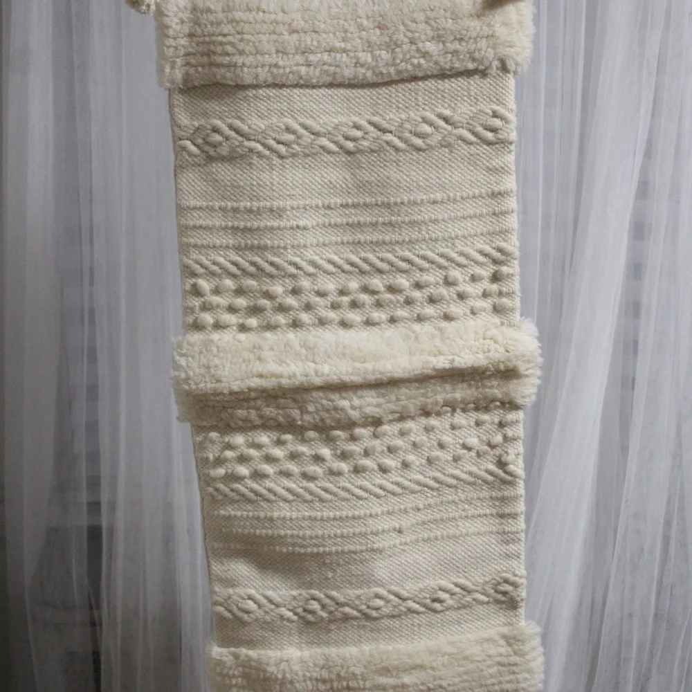 Williams Sonoma.  Cream Textured Woven Pillow Cover w/ Tassels. Set of 2. 36+/-